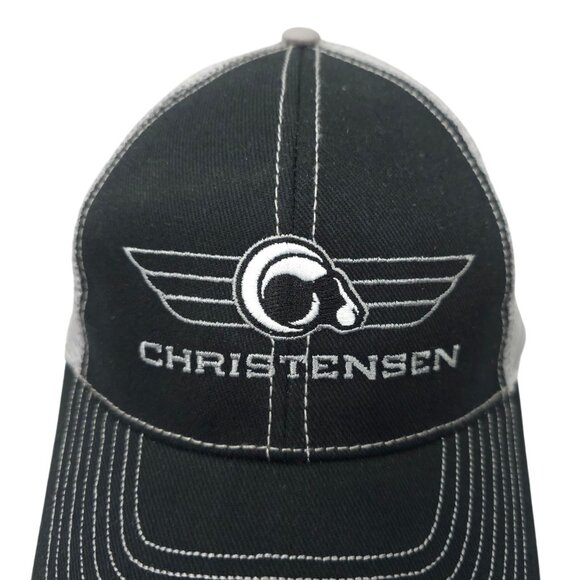 Christensen Arms Ram Mesh Strapback Cap Wordmark Gradient Trucker Baseball Hat - Picture 7 of 14